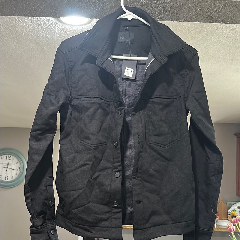 Men's soft trucker jacket in black